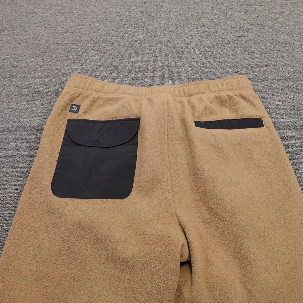 Roark Pants Mens Medium 34x29 Beige Fleece Jogger Elastic Waist Outdoor Hiking